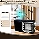 Kleines Radio mit Solarpanel & 1200mAh Akku, AM/FM/SW1-6 Empfänger mit 8W-Lautsprecher/TWS/USB/TF/Taschenlampe, Suitcase Kofferradio mit Bluetooth für Camping, Notfälle und Outdoor (Schwarz)