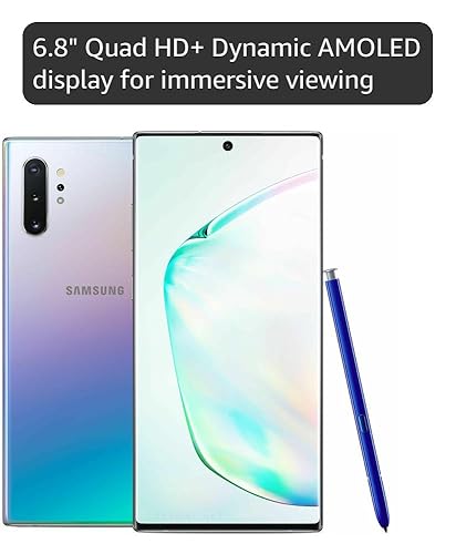 Amazon.com: Samsung Galaxy Note 10+、256GB、Aura Glow 銀色- 完全