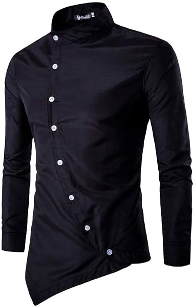 Mens Hipster Casual Slim Fit Irregular 