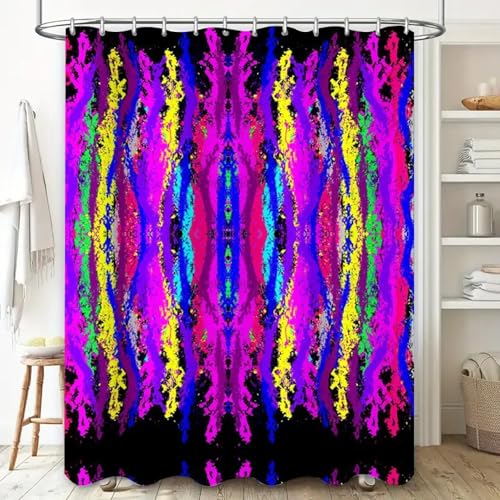 Rideau de douche multicolore étanche pour éliminer les fuites d'eau