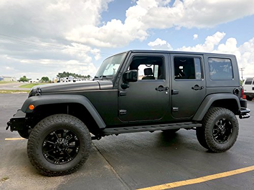 Red Hound Auto 2 Rubber Hood Bumpers Compatible With Jeep Wrangler (1987-1995 Yj, 1997-2006, 2007-2018 Jk) Black Cushion Stopper Bumpstop #TOP6
