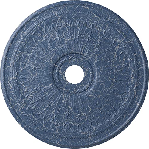 Ekena Millwork CM29OAAMC 29-1/8" x 3-5/8" x 1" Oak Leaf Ceiling Medallion, Americana Crackle