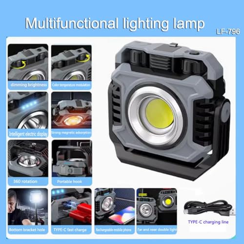 Lampe de camping LED rechargeable et projecteur d'extérieur - 6