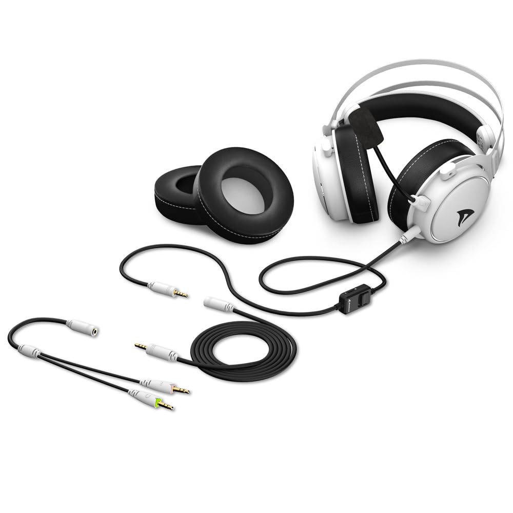 Sharkoon Skiller SGH50 Auricolare Cablato A Padiglione Gaming Nero, Bianco (warehouse linden----Skiller SGH50 [wei)