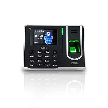 ZKTeco Biometric Fingerprint Time and Attendance Device with USB, InBuilt Software (SSR) Free Software - LX15
