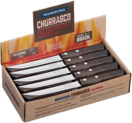 Tramontina Churrasco Set of 2 Steak Knives, Brown