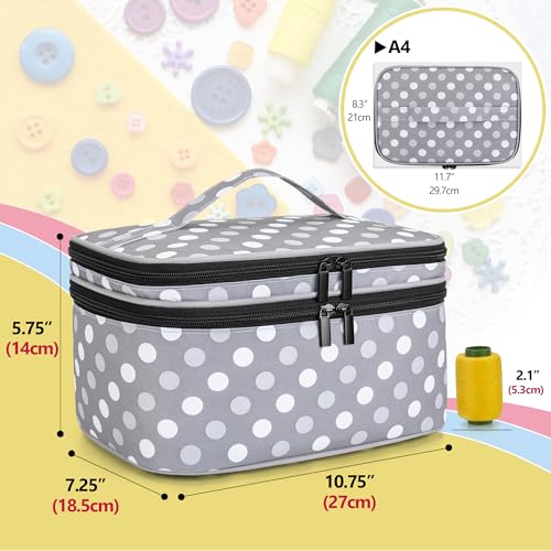 image for Luxja Double-Layer Sewing Accessories Organizer, Sewing Supplies Organ