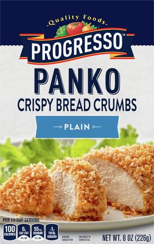 Image of Progresso Panko Crispy Bread Crumbs, Plain, Cooking Ingredient, 8 oz (Pack of 2)