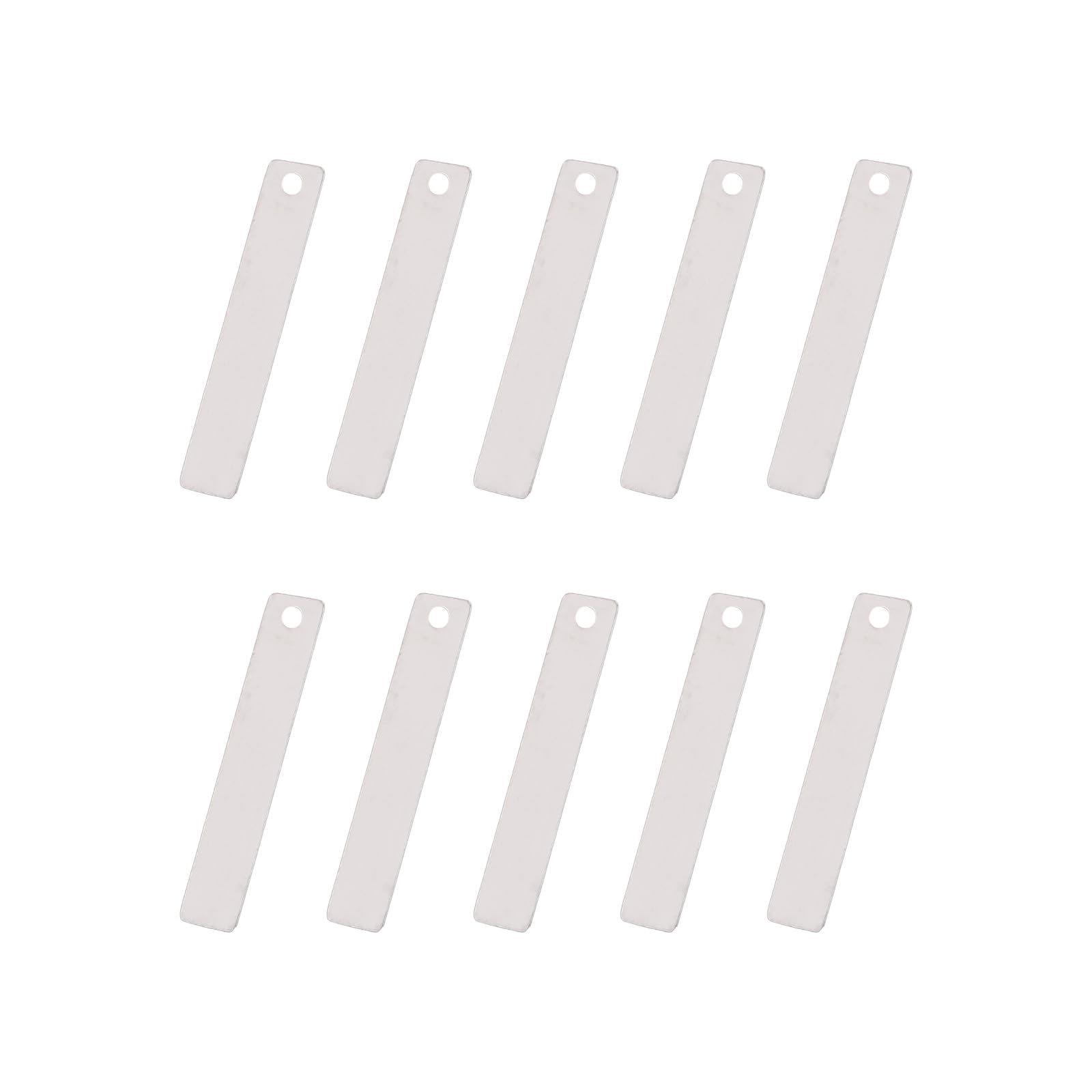 50 Pcs Engraving Rectangle Tags, Stainless Steel Rectangle Stamping Blanks for Jewelry Making Pet Tags Necklaces