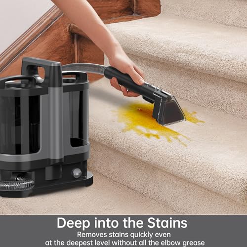 Carpet Cleaner Machine, Upgraded 20KPa Powerful Portable Upholstery Spot Cleaners Shampooer Machine,Deep Stain Remover for Pets,Stairs,Car Seat, Couch & Furniture (Blue) - Image 3