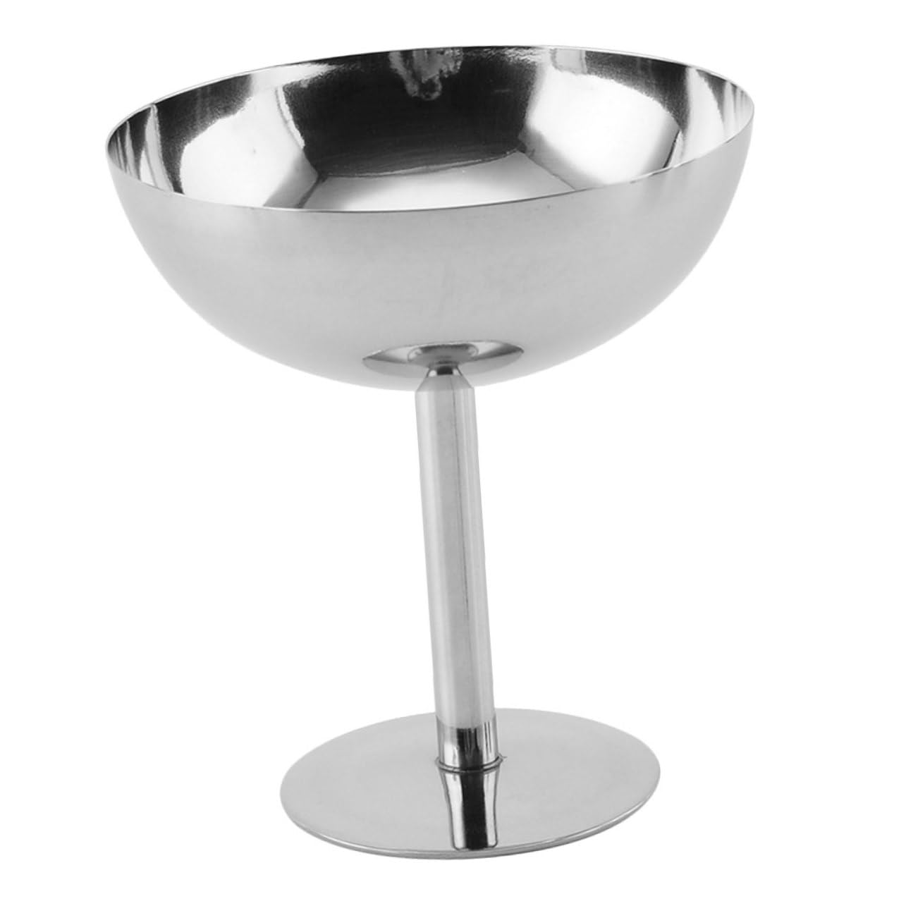 COLLBATH Stainless Steel Ice Cream Cup Dessert Dish Mousse Ice Cups Serving Cup Appetizer Cup Mini Dessert Cup Novelty Dessert Holder Ice Cream Bowls Smoothie Cup Fruit Container Silver