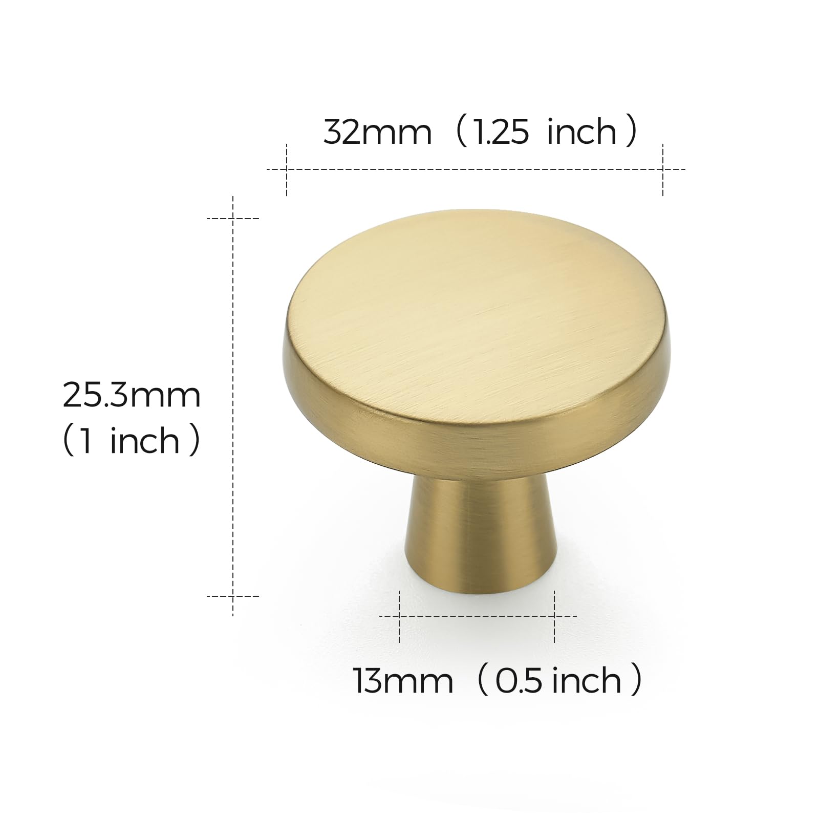 Snapklik.com : 20 Pack Solid Single Hole Kitchen Round Cabinet Knobs ...