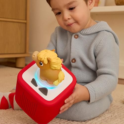 Image of Toniebox 2 My First Farm Bundle for Kids 1+ with Soft and Squeezable Cow, Horse, and Pig - Sunset Red
