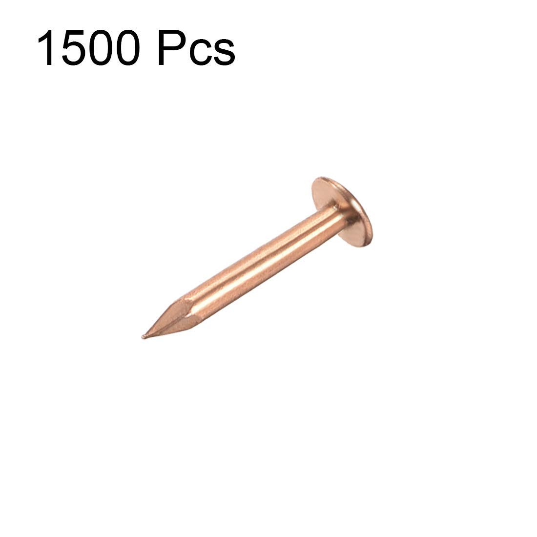 XYWHPGV Piccoli chiodi hardware piccoli in acciaio al carbonio 1.2X8mm (DXL) per accessori per scatole di legno decorative fai da te Tono rame 1500 pezzi(4129c 4f8c5 9e1da c6c7b 9cb1d 45149