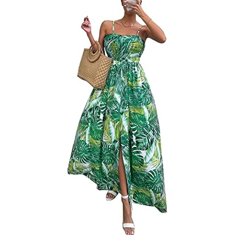 JENJON Vestido Maxi Verano Impreso Floral Cover