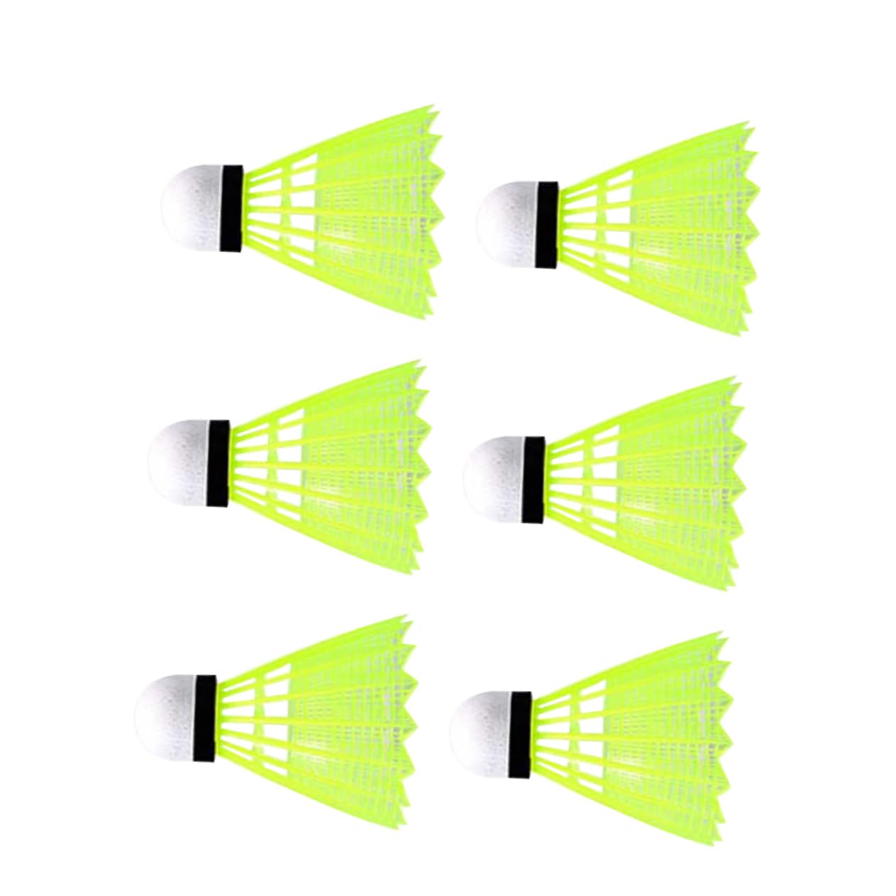 ifundom 6-Pack Badminton Birdies Shuttlecocks Sturdy Nylon Outdoor Indoor Shuttlecocks for Sports Fitness Round Cork Tips for Clean Rackets for Trainers Families