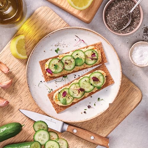 Image of Finn Crisps Chia Seed Rye Crispbread, Thin Crispy Rye Authentic Finnish Sourdough Crispbread Crackers (6.8 oz Box)