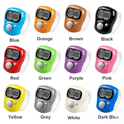 Image of Sky Blue 5 Digit Naam Jap Counter|Tasbih Counter|Mini Digital Tally Counter Finger Ring|Chanting Count Machine for Meditation, Mantra Jap,Cricket Umpire|Digital Counting Device (Model No 1011)