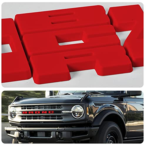 Front Grille Letter Overlays Compatible For 2020 2021 2022 Bron Accessories(Not For Sport) - Abs Letter Emblems Decoration (Red) #TOP6