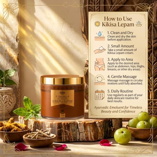 Image of Stretch Mark Cream for Pregnancy Kikkisa Lepam 100g pack of 2 | Ayurvedic, For Pregnancy & Postpartum, Skin Nourishing Hydration Formula, For Belly, Hips & Thighs, For Women