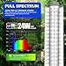 Barrina Grow Lights, 2FT 5000K White Full Spectrum Plant Growing Lamps, 144W(6 x 24W, 800W Equivalent), T8 LED Grow Light Bulbs, Plant Lights for Indoor Plants, Greenhouse, Linkable Design, 6-Pack