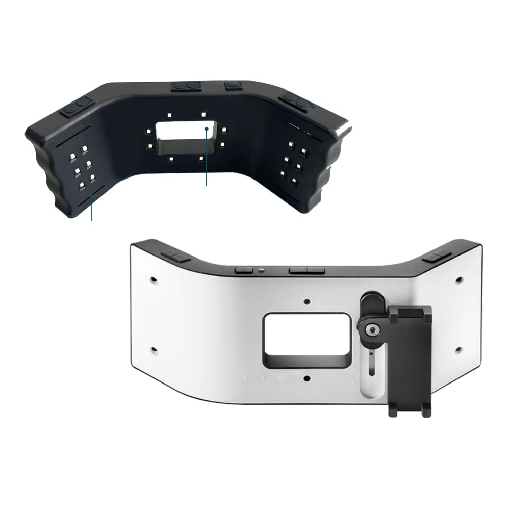 Kit de luz de relleno dental 6000-6500 K con soporte, equipo de fotografía dental