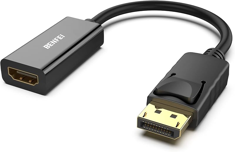 BENFEI 4K DisplayPort to HDMI Adapter, Uni-Directional | DP 1.2 Computer to HDMI 2.0 Screen Gold-Plated DP (Male to Female) Compatible with Lenovo Dell HP and Other Passive