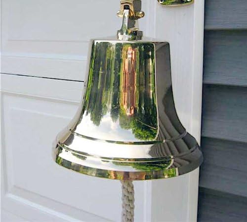 Large Ships Bell - Solid Brass W/mounting Bracket NEW