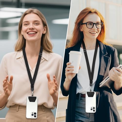SHANSHUI Phone Lanyard, Cell Phone Tether Pads Compatible with iPhone & All Smartphones in Full Cover Cases — view 6