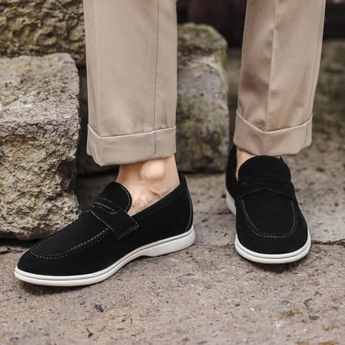 Men's Slip On Loafers Comfortable Soft Sole Suede Driving Shoes Breathable Lightweight Walking Travel Work Casual3