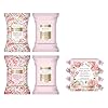 Beauty-Concepts-Facial-Wipe-Set-4-Packs-of-Face-Wipes-Makeup-Removing-Wipes-with-Rose-Water-Retinol-Rosehip-and-Collagen-Pink-Floral-Package Beauty Concepts Facial Wipe Set- 4 Packs of Face Wipes, Makeup Removing Wipes with Rose Water, Retinol, Rosehip, and Collagen, Pink Floral Package