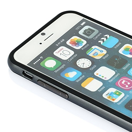 Iphone 6 Plus Case, Rock Classic Shell Hybrid Double Layer Shock Absorbing Armor Case Cover For 5.5 Inch Screen Apple Iphone 6 Plus (Grey/Black) #TOP4