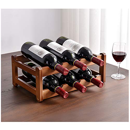 Soporte para botellas de vino de madera para 6 botellas miniatura 7