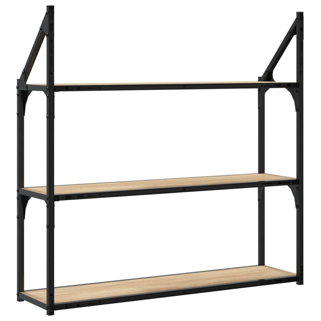 Générique étagère Murale 3 Niveaux chêne Sonoma 80x21x78,5 cm,835455