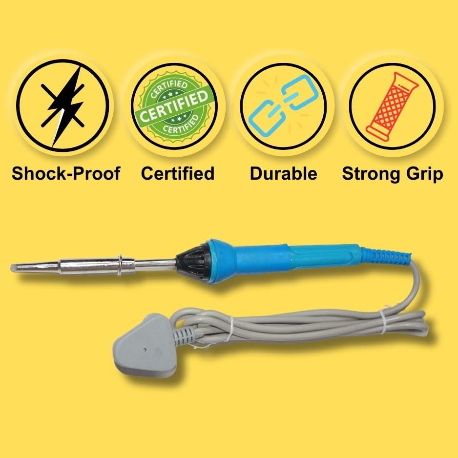 Image of Vtronix 50Watt Round Soldering Iron for Precision Electronics Work | Soldering Machine for Home, Industrial & Electronics Workshop Reparing with Fast Heating & Heat Resistant Handle (50W)