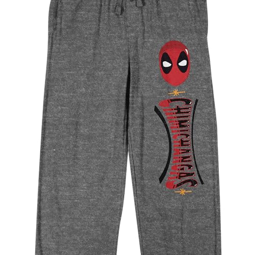 Bioworld Deadpool Chimichangas Men's Heather Gray Sleep Pants2