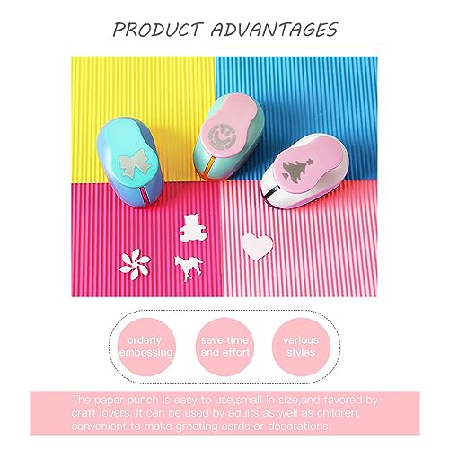 Conjunto de furador com formas de furador, 19 padrões, mini perfurador de papel diy para artes e ofí