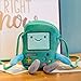 N\A 18cm Adventure Time Plush Coin Bag Finn Jake Penguin Gunter Beemo BMO Hombro Mochila Escolar para Niños Regalo De Cumpleaños 18cm Verde