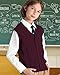 BOBOYOYO Boys Sweater Vest 100% Cotton School Uniform Vest Kids Button Cardigan Vest for Boys Girls Childrens Toddler