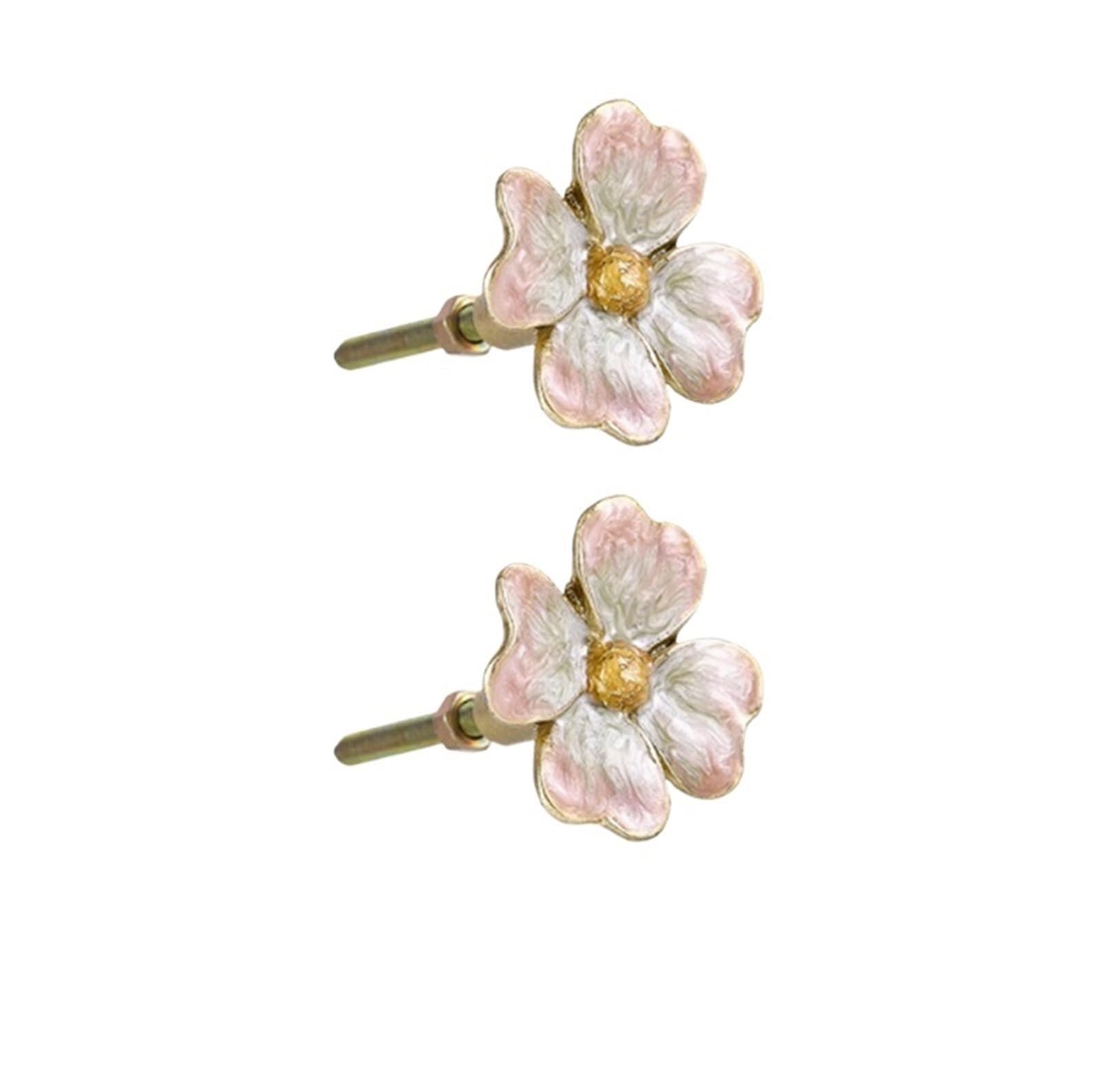 Poignées placard et garde-robe vintage fleurs dégradé bricolage