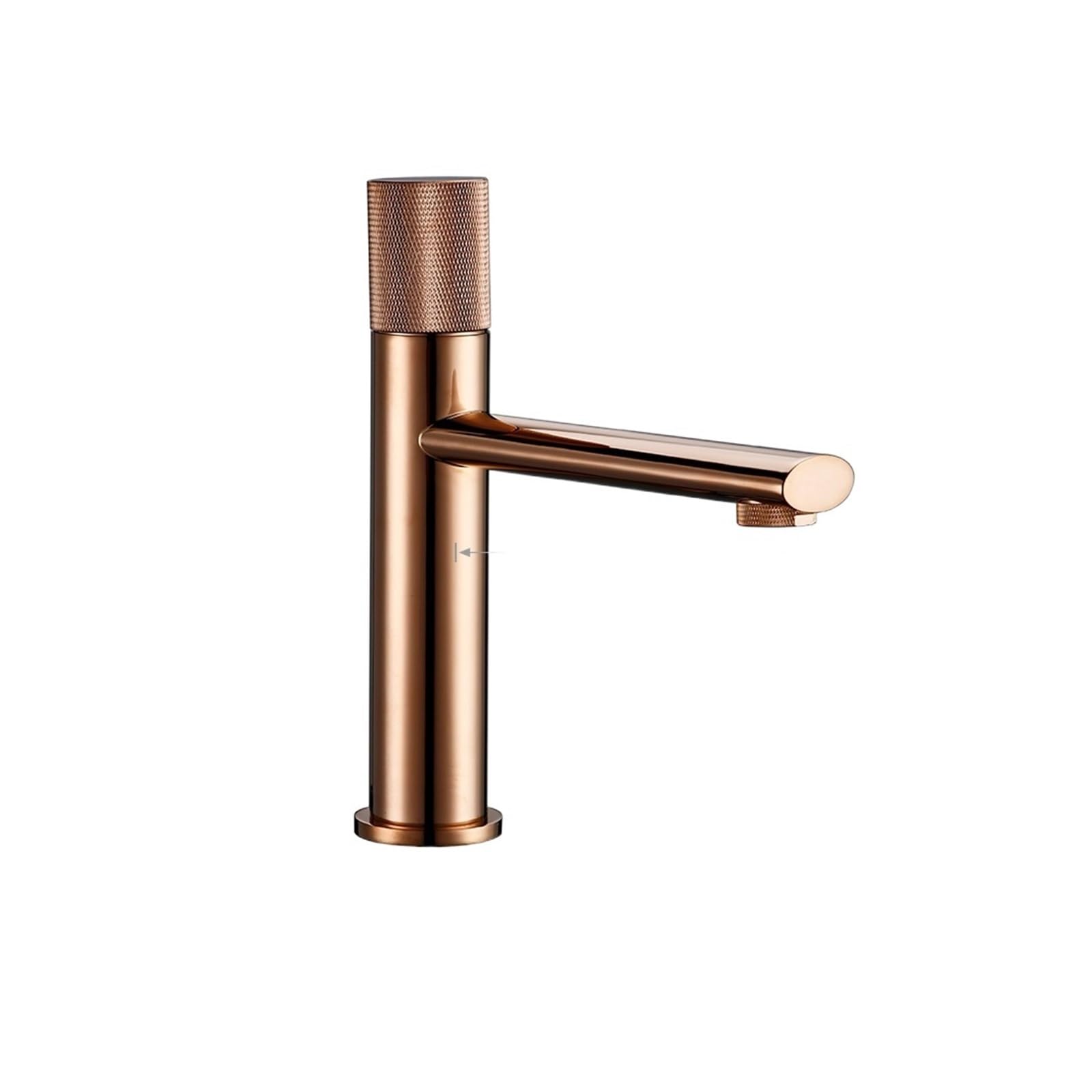 Robinet moleté de lavabo Mat en laiton haut de gamme pour salle de bains moderne Knurled Tap-RG