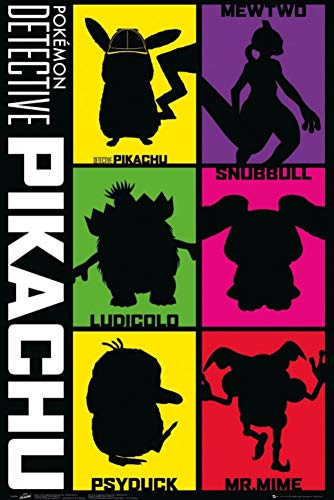 POSTER STOP ONLINE Pokemon: Detective Pikachu - Movie Poster (Character Grid) (Size: 24