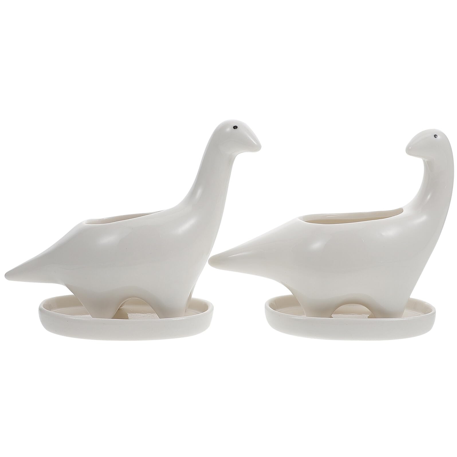 Pots à fleurs dinosaure en céramique pour succulentes, lot de 2