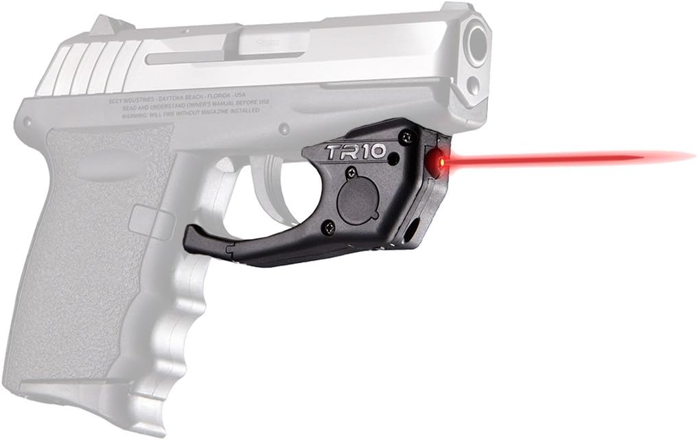 TR10 Designed to fit SCCY CPX 1 CPX 2 CPX 3 DVG (Does NOT fit Gen3 with Rail) Super-Bright Red Laser Sight with GripTouch Activation