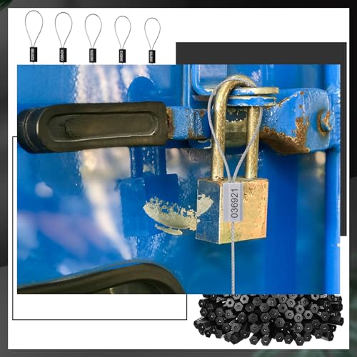 Nuogo 400 Pcs Black Steel Security Cable Seals by Nuogo - Used condition - Image 7