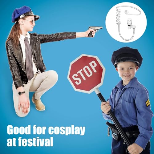 Image of 8 Pieces Ear Piece Toys Security Headset Earpiece Agent Earpiece Costume Prop Earpiece Headphones, Snap Replacement Acoustic Tube for 2-Way Radio Audio Headsets
