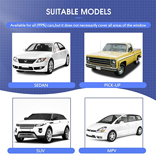 Bohaipan 4 Pcs Car Side Window Sun Shades, Magnetic Car Window Shade Sunshades Privacy Curtains, 100% Block Light, Suitable For Baby Sleeping, Camping Uv And Privacy Protection #TOP6