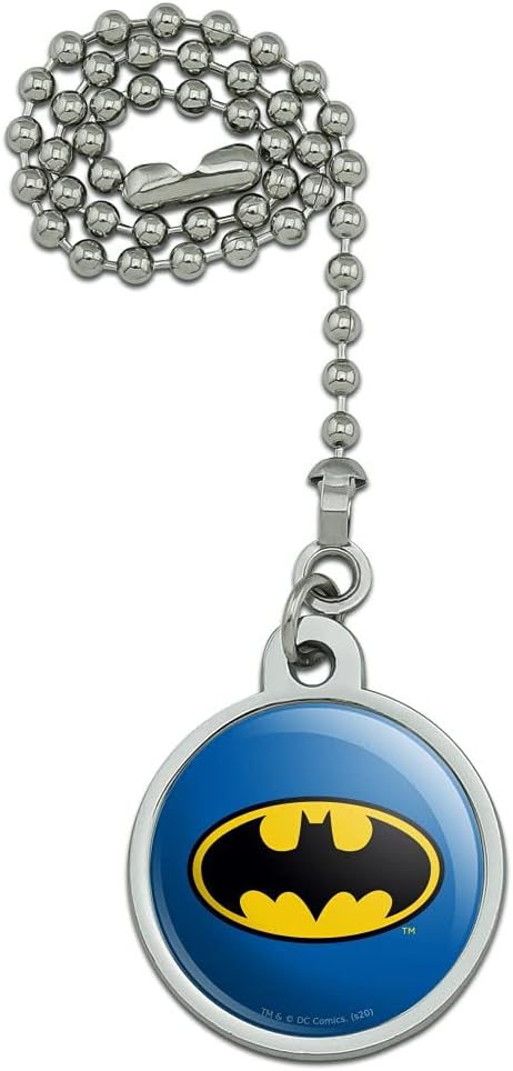 GRAPHICS & MORE Batman Classic Bat Shield Logo Ceiling Fan and Light Pull Chain
