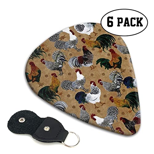 Ensemble de 6 médiators de guitare à imprimé coq et poulet pour guitare acoustique, guitare électrique, basse, ukulélé… - Les Beatles, Paul McCartney, John Lennon, RIngo Starr, George Harrison Ensemble de 6 médiators de guitare à imprimé coq et poulet pour guitare acoustique, guitare électrique, basse, ukulélé… – Image 3