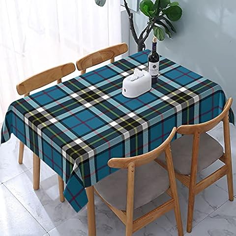 Tablecloth Thomson Thompson Mactavish Tartan Reusable Rectangle Tables Dining Cover Polyester Waterproof Oilproof Table Cover 137X183CM Cover